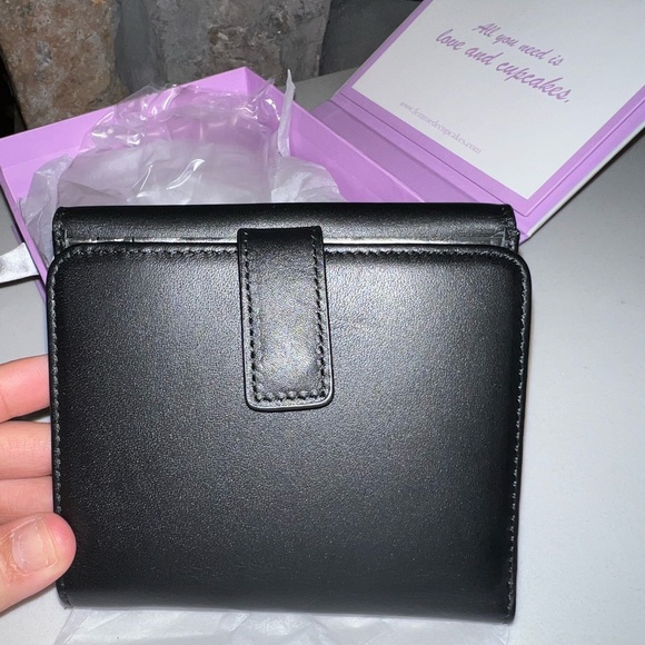 NWT Femme De Cupcakes Black Compact Bifold Wallet - Picture 5 of 7